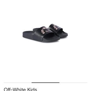 Off-white logo print pool slide